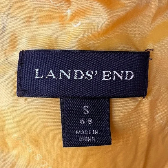 LANDS END YELLOW DOWN PUFFER COAT SIZE SMALL - Picture 5 of 16